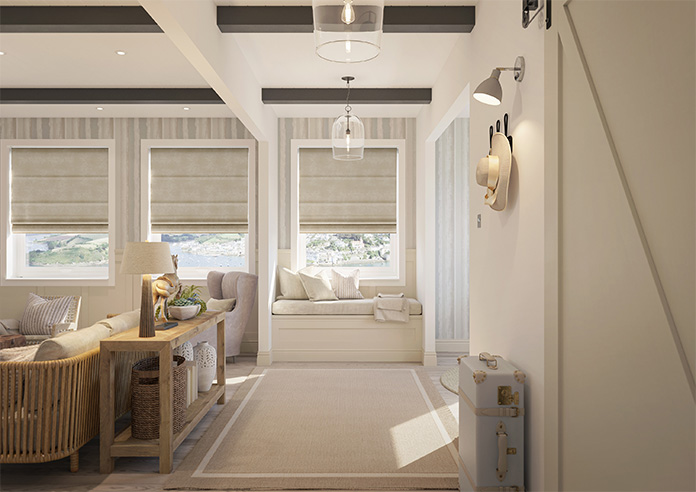 Florence Faux Suede, Mink Brown - Twist&Fit Roman Blind - Image 8